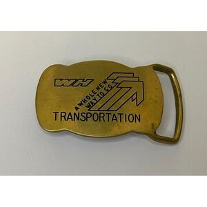WH A Whole‎ New Way To Go Transportation Buckle Vtg Western